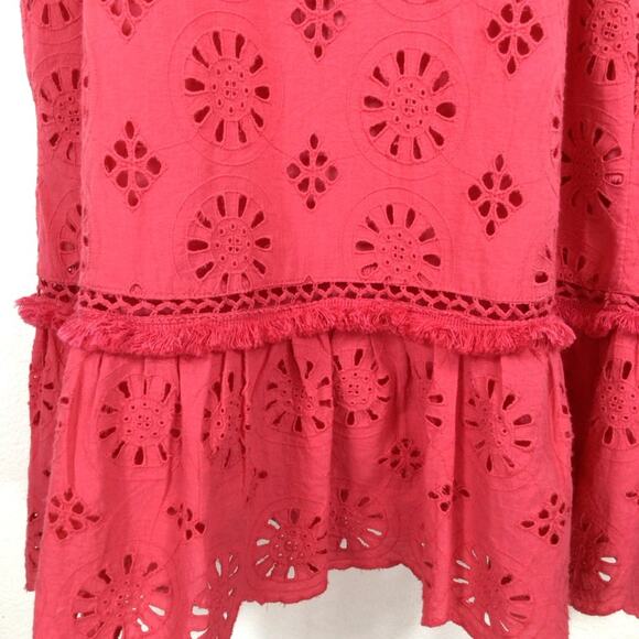 ANTHROPOLOGIE Eyelet Ruffle Dani Shift Dress size S - Picture 3 of 9